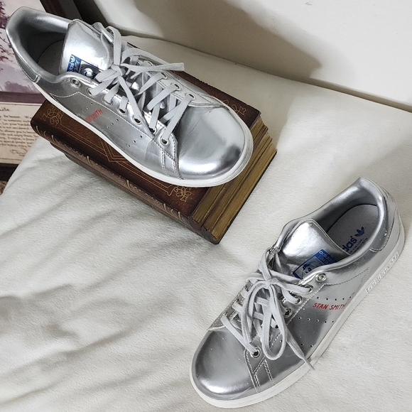 RARE Adidas Stan Smith Space Suit Silver Sneakers Athletic Luxury Limited - Picture 5 of 15